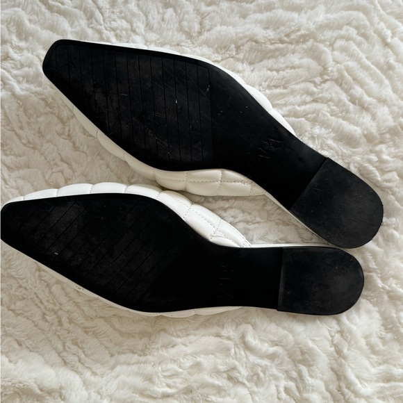 Zara White Quilted Mules - Picture 6 of 7
